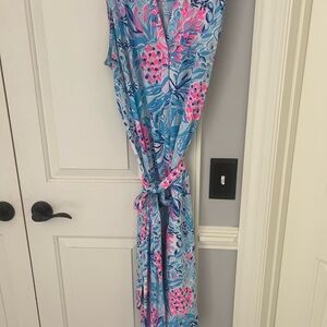 Lilly Pulitzer Tropical Print One Piece midi dress